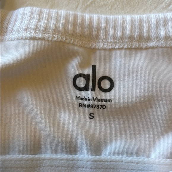 ALO White Ribbed Bra Top - Picture 3 of 3